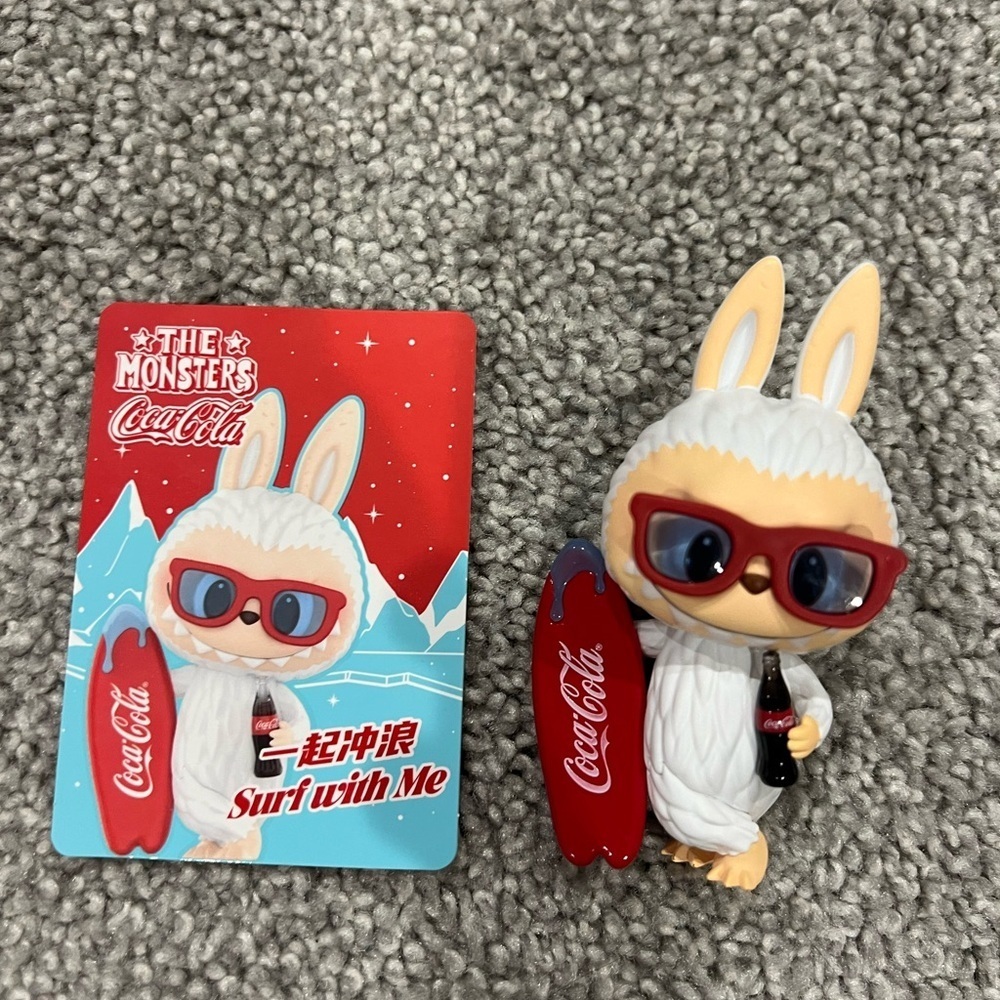 Popmart The Monsters Coca Cola Series “Surf With Me” Labubu Figurine